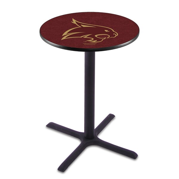 42" Blk Wrinkle Texas State Pub Table